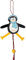 Personalisierbare Weihnachtskugel Jolly Jumping Jack, mit Lasergravur, Name (Pinguin)