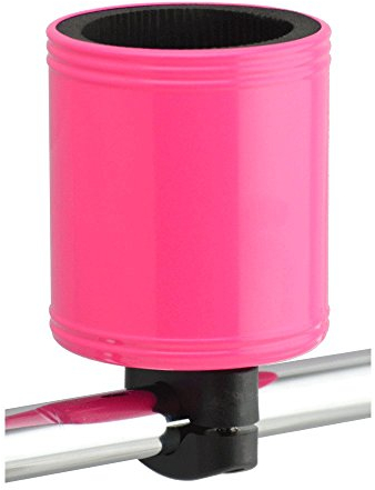 Kroozie 2.0 Bike Bottle Holder – Sturdy, Stainless Steel Bike Cup Holder for Handlebars, Horizontal Bars, & Cups up to 30 Oz. – Stroller, Cruiser, Scooter, & Ebike Accessories, Hot Pink