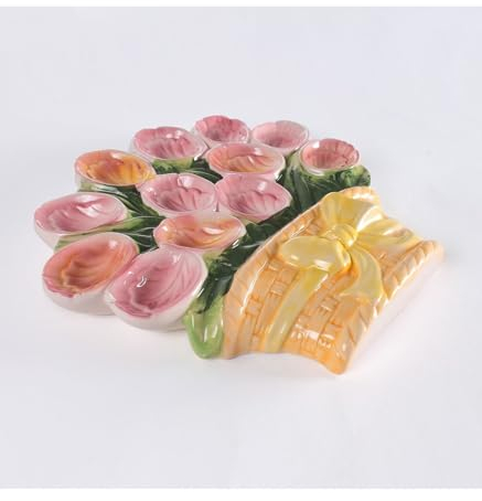 Plat à oeuf forme bouquet de fleurs