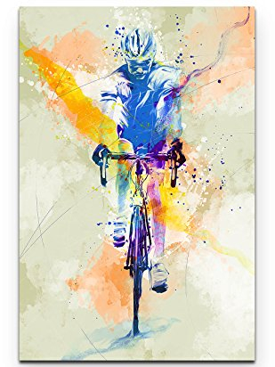 Paul Sinus Art Radsport VI 90x60cm auf Leinwand gespannt fertig zum aufhängen