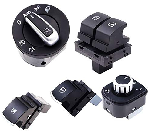 HZTWFC Interrupteur de réservoir de carburant de phare de rétroviseur OEM # 5ND941431B 5ND959855 5ND959565B 5K3959857 1KD959833 pour VW Passat B6 Golf MK5 V 6 R32 GTI MK5 Rabbit Tiguan