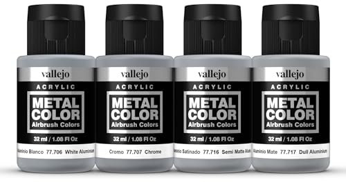 AV Vallejo Metal Color Set - Aluminium, 32 ml (Pack of 4)