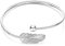 TOMYEER Bracelet réglable en Argent Sterling 925 pour Femme Motif Feuilles et Plumes