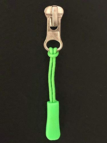 Zipper Anhänger Schieber Gummi Reißverschluss bunt gemischt (Neongrün, 10 St.)