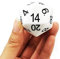 Bescon Jumbo D20 38 mm, grandi dimensioni 20 lati, colore bianco, grande cubo a 20 facce 3,8 cm
