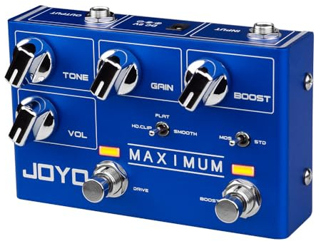 JOYO Overdrive Pedals R Series Dual Channel Pedal Clean and Wild Overdrive Effect for Electric Guitar (Maximum R-05)