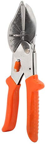 Cortador de corte de inglete de ángulo múltiple, tijeras de ángulo de 45-135 grados Tijera de corte de alambre de tubo de PVC de hoja de acero de 45# multifuncional