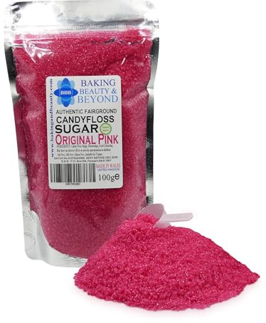 Baking Beauty and Beyond Premium Candy Floss Sugar 100g - Original Pink Flavour
