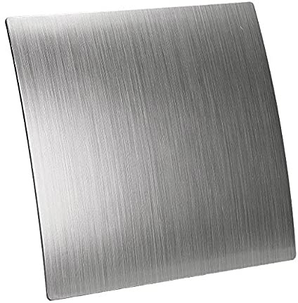 SolaDirect 4 in / 100 mm Bathroom Fan - Extractor Fan for Bathroom and Kitchen - IPX 4 - Turbo with Timer (Silver - Escudo)