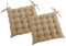 wometo 2er Set Sitzkissen Stuhl 40x40 Oeko-TEX - beige Sitzpolster Stuhlkissen mit Bändern/Schleifen für Indoor und Outdoor (2 Stück)