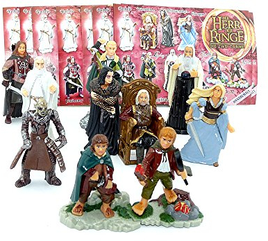 Kinder Überraschung, alle Figuren von Herr der Ringe II mit 10 Beipackzetteln