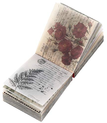 Artibetter 1 Buch 365 Blätter Vintage Scrapbooking DIY Material Papier Journal Tagebuch DIY Verschönerung Liefert für Scrapbooking Und Handwerk