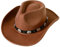 Lanzom Cowboyhut für Damen und Herren, Filz, breite Krempe, Gürtelschnalle, Panamahut, Khaki, M