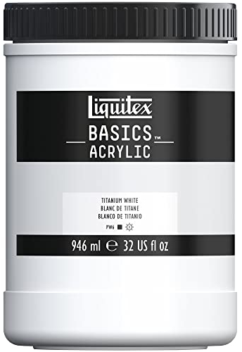 Liquitex Basic Acrylic - Tubo de Pintura Acrílica, 946 ML, Blanco (Blanco De Titanio Nuevo)