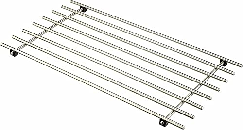 AAMEN Modern Metal Trivet for Kitchen Table, Strong Trivets for Hot Pans, Hot Trays, & Plates Stand, Rectangular Trivet Stainless Steel Worktop Protector (Pot Holder)