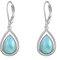 VONALA Larimar Ohrringe 925 Sterling Silber Hängend Ohrringe Larimar Baumelnd Ohrringe Larimar Schmuck Geschenk für Frauen Damen