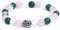 Frienemy Home Presents Clear Crystal Sphatik Bracelet with Rose Quartz and Jade Stone with Buddha Head - 8 Mm Beads Stone Bracelet Natural Stone Bracelet by #Frienemy-2630