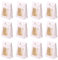 Fayemint 12 Piezas Bolsas Papel Marrónes, Bolsa de Regalo con Ventana, Bolsas de papel kraft Blanco, para Empacar Regalos de Banquete, Dulces, Galletas (Blanco)