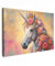 MuchoWow© Leinwandbild Groß 120x80 cm XXL Dekoration Wohnzimmer Bilder Aufhängen Wall Decoration Living Room Wohnungs Deko Moderne Einhorn - Rosen - Einhorn - Blumen
