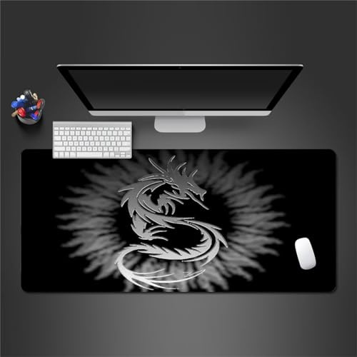 600x300x3mm Alfombrilla de Ratón,XL Alfombrilla de Ratón Gaming,Mouse Pad con Base de Goma Antideslizante,Mejora la precisión y la Velocidad,Alfombrilla Gaming para PC Ratón y Teclado,Dragón Gris