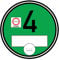 Sammys Shirt Store Umweltplakette Abgasplakette Grüne Klasse 4 innenklebend Vinyl-Aufkleber Sticker für Auto wetterfest