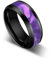 YAHOYA 8mm Violet Hommes Bague Titane en Acier Personnalité Bague Index Doigt Bijoux Spot