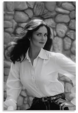 OqcEha Schauspielerin Lynda Carter Vintage-Poster, Wandkunst, Leinwandbild, Wohnzimmer, Dekoration, Zuhause, 50 x 75 cm