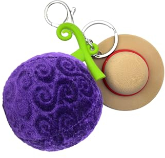 One Piece Teufel Frucht Schlüsselanhänger, Luffy Teufel Frucht Cartoon Schlüsselanhänger, Teufel Frucht Plush Keychain, Kinder Schlüsselanhänger Tasche Anhänger Zubehör Mädchen Jungen Geschenk