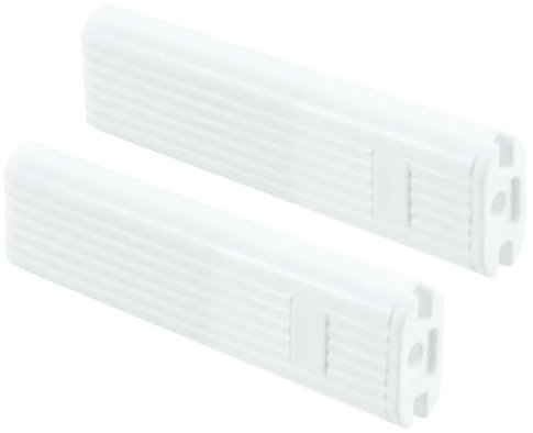 sourcing map 2Pcs Blinds Cord Weight, POM 83mm/3.27 Square Roller Blinds Handle Tensioner Weight for Vertical Blind Roman Blinds Chains Ball Beaded Chain Window Accessories, White