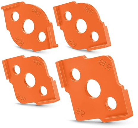 Radius Quick Jig per la Lavorazione del Legno,4 Pezzi Dima per Fresatrice Verticale Radius, Routing Templates for Router, for Woodworking Tool (R5 R10 R15 R20 R25 R30 R35 R40)