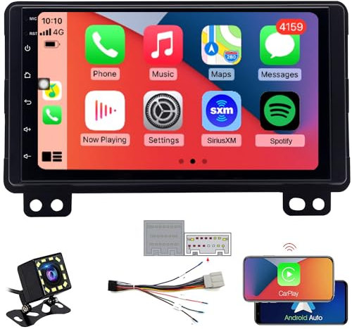 8-Kern-CPU-Radio-Upgrade für Ford Mustang 2001–2004, Explorer 2002–2005, Expedition 2003–2006, IPS-Touchscreen, CarPlay, Android, automatische Bereitschaft, kostenlose Rückfahrkamera