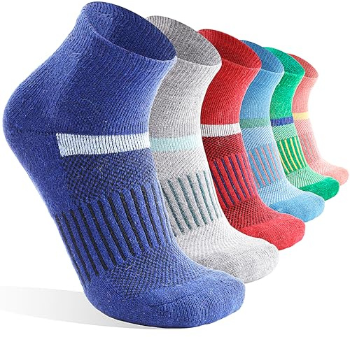 MOSEY KOSY 6 Paires de Chaussettes en Laine Mérinos pour Hommes et Femmes Thermiques Respirantes pour Randonnée Marche Course Travail et Hiver(Série Couleur,36-42)