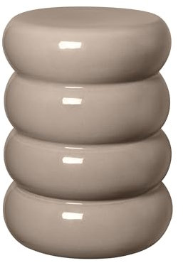 Blomus Keramik Beistelltisch -TORU- | Farbe Fungi | Form Rund | Ø 34 x 44H cm | Hocker aus glasierter Keramik