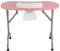 jiumxliu Table de manucure pliable avec aspiration - 90 x 40 x 72,5 cm - Table de manucure portable - Pour la maison, les salons de manucure et de beauté - Rose