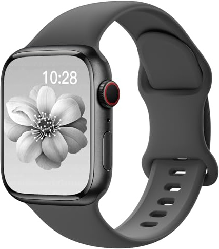 Yoohoo Silikon Sport Armband Kompatibel mit Apple Watch 46mm 45mm 44mm 49mm | Weiches Flexibel Ersatzarmband Kompatibel mit iWatch Band SE3/2/1 Series 12 11 10 9 8 7 6 5 Ultra 4 3 2 1 Damen Herren