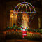 Moxled Christmas Decorations Lights Outdoor - 2.8ft LED Parachute Christmas Lights with Santa Claus, Waterproof 8 Modes Battery Lights for Roof Window Door Wall Garden Decor (Multicolor)