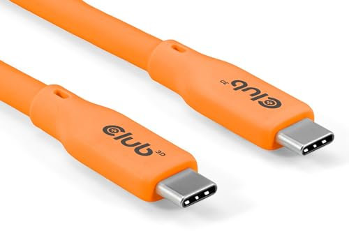Club3D 2m Orange USB Type-C to USB Type-C Cable