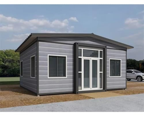 Generic Casa Prefabbricata Grigia Metallo Pieghevole Modulare Espandibile Contenitore