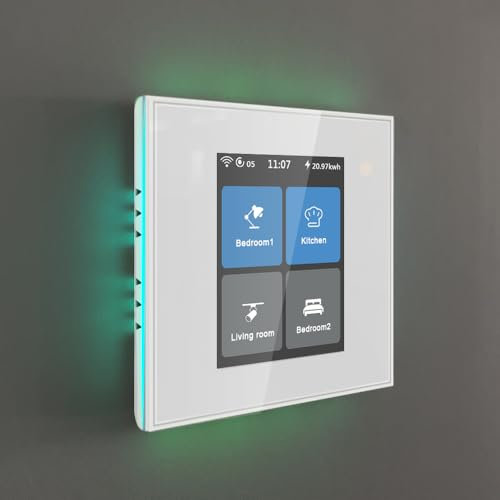 LANBON Interruptor de luz inteligente L8-HS4 de 4 velocidades con aplicación Smart Life/Homekit/Smart Living compatible con Alexa y Google Home, cable neutro requerido, no requiere hub