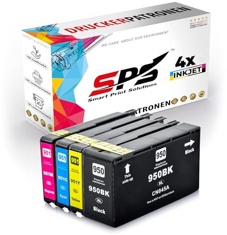 CN045AE / 950XL Tintenpatrone Kompatibel für HP Officejet Pro 8100 | 8100 E-Printer | 8600 | 8600 Plus | 8600 Premium | 251 | 251 DW | 276 | 8600 E | 8610 | Mehrfarbig | 2.500 Seiten