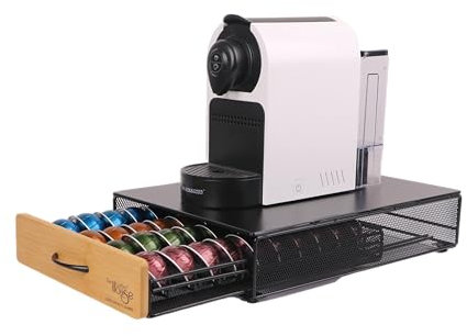 Ever Rich ® CAPSULES STORAGE DRAWER COMPATIBLE WITH VERTUOLINE NESPRESSO PODS/ HOLDER (6. VertuoLine 40 Bambo)