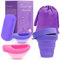ACWOO Disque Menstruel Réutilisable, 3PCS Disque Menstruel Souple Et Étanche En Silicone, Disque Menstruel Set Avec Disque Menstruel S+ L et Stérilisateur, Disque De Conteneur, Sacs De Rangement