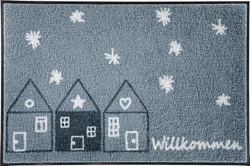 Erwin Müller Fußmatte Winterhäuser grau Größe 50x75 cm
