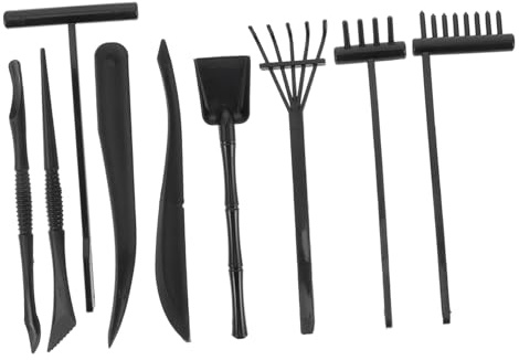 Hemobllo 9 Pièces Kit Outils De Jardin Zen pour Sable Râteaux De Jardin Zen Accessoires De Jardinage Outil De Méditation Râteau