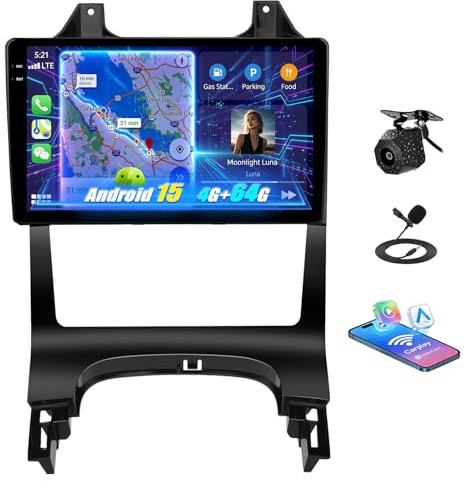 Android 15, 4G+64G GOHHDL Autoradio pour Peugeot 3008 2009-2016 avec Carplay Android Auto sans Fil, 9 Pouces Poste Radio Voiture 2Din avec GPS Navi WiFi Bluetooth FM/RDS EQ SWC Caméra&MIC