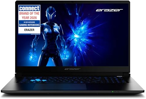 ERAZER Defender 17 P1 43,9 cm (17,3 pollici 144 Hz) Full HD Gaming Laptop (Core i7 13620H, GeForce RTX 5060 8 GB GDDR7 VRAM, 16 GB DDR5, SSD PCIe da 1 TB senza OS)