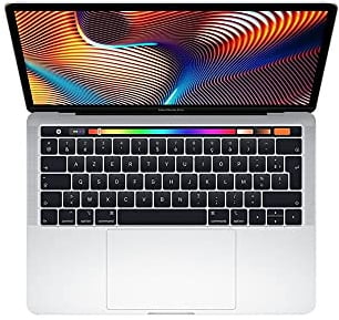 Apple MacBook Pro 2019, Intel Core i5, 1,4 GHz mit Touch Bar (13 Zoll, 8 GB RAM, 512 GB SSD-Speicher) (QWERTY Englisch) Silber (Generalüberholt)