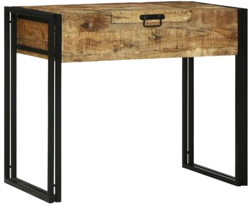 Jkghdrt Schlafzimmer Frisiertisch mit Schubladen Kompakter Frisiertisch 90x50x75 cm DIY Montage Industrieller Ankleidetisch aus Massivholz mit Stauraum