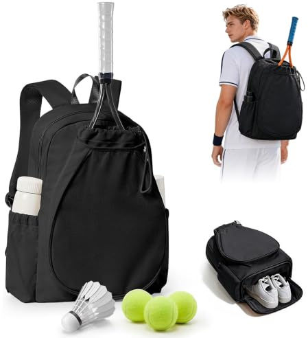 HOVCEH Tennisryggsäck, vattentät tennisryggsäck, tennisväska för kvinnor och män, tennisväska, unisex tennisväskor för tennisracket padel, tennis badminton, pickleball väska