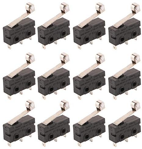 CESFONJER 12 pz T125 Tipo di leva a leva Micro interruttore miniatura SPDT Interruttore a scatto rapido Azione a scatto per Arduino